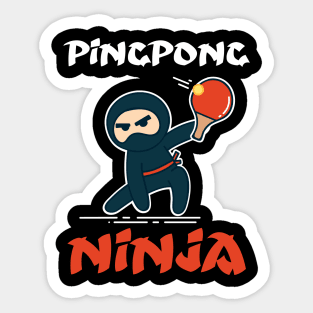 Ping pong ninja Sticker